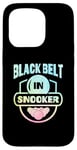 Coque pour iPhone 15 Pro Queue de billard avec ceinture noire