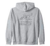 F-4 Phantom II American Jet Plane Infographic Zip Hoodie