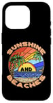 Coque pour iPhone 16 Pro Soleil et plages Palmiers Île tropicale Plage de sable