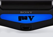 Playstation PS4 Light Bar Sticker Inverted Design, Selection black black GTA V (schwarz)