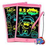 TEKFUN Lot 2 Tablette Dessin Enfants 8,5 Pouces LCD Ardoise Magique, Jouets Enfant 3 4 5 6 7 Ans Filles Garçons, Jouets éducatifs Cadeaux D'anniversaire de Noël pour filles Garçons (2*Rose)