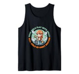 Ghost Hunting Girl Cartoon Design with Whimsical Vibes Tank Top