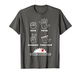 Cool Rock Paper Scissors Table Saw Gift Carpenters T-Shirt T-Shirt