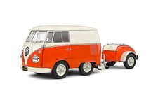 SOLIDO 1:18 Kool Kombi Orange & White 1950