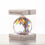 Best Friend Friends Spirit Ball Hanging Ornament Handmade Home Gift Sienna Glass