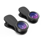 Anker Phone Camera Lens Kit — 180° Fisheye, 0.65x Wide Angle, 10x Macro for iPhone 7/6s/6s Plus, Samsung S7/S6/edge, LG, Moto, HTC, Sony and more (not compatible with Dual Camera phones)