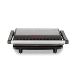 Tower T27038 3 Portion Health Grill and Panini Grill with Non-Stick Cerastone Coating, 750W, Black & Stainless Steel