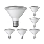 6x E27 ampoules LED, PAR30 cou court, blanc chaud (2700 K), 12,9 W, 994lm,