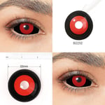 22mm röda och svarta Sclera-kontakter Full Eye Halloween-kontaktlinser Tokyo Ghoul Skrämmande Cosplay-kontaktlinser Vampire Eye-linser