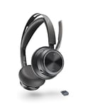 Poly Voyager Focus 2 UC Wireless Headset with Microphone (Plantronics) - Active Noise Canceling (ANC) - Connect PC/Mac/Mobile via Bluetooth - Works w/Teams, Zoom, and More
