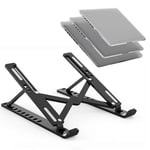 Laptop Computer Stand Holder, Foldable Portable Laptop Cooling Desk Holder, 10-Levels Adjustable Laptop Riser Mount, Laptop Holder for Desk, Notebook Tray Mount for 10-15.6” Laptops, Tablet