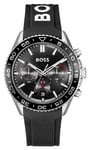 BOSS 1514141 Men's Runner (43mm) Black Chronograph Dial / Watch