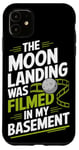 Coque pour iPhone 11 Moon Landing Hoax Conspiracy Faux canular de lune