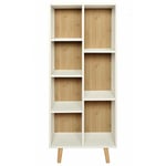 Bibliothèque Enfant Suzanne 118cm Blanc & Beige