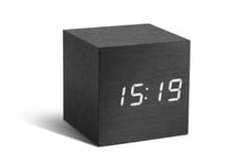 Gingko GK08W10 Click Clock Réveil Cube Noir LED Blanc