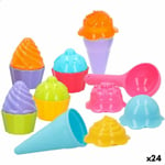 Beach toys set Colorbaby 15 Pieces Moulds Ice cream Cupcake [24 Units]