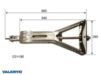 Stödben Stabilform 1000 Kg, kort, passar till AL-KO 267265, galvaniser