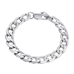 PROSTEEL Bracelet Homme Acier 19cm Gouremttes Hawaï Serrée Maille Grosse 9mm de Large