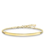 Thomas Sabo Femme Bracelet Classic Bracelet Argent Sterling 925 ; Plaqué Or Jaune 18 Carats LBA0008-413-12