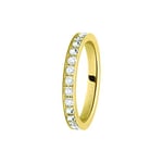 Morellato Bague pour femme, collection Love Rings, en acier, PVD or jaune et cristaux - SNA39, Acier inoxydable, Cristal