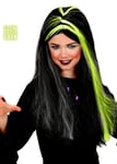 Kids Halloween Long Black Morticia Style Gothic Fancy Dress Cosplay Horror Wig