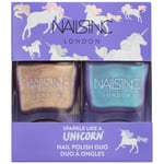 Nails Inc Sparkle Like a Unicorn Nail Polish Duo Kit, 2 x 14ml