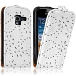 Housse Etui - Samsung - Galaxy Ace 2 - Souple - Blanc - Design Fin