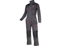 Lahti Pro Jumpsuit Grafitt, Rød S/48 (L4150348)