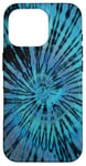 iPhone 16 Pro Cool Spiral Tie-dye Pattern Boho Blue Hippie Swirl Tie Dye Case