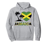 Jamaican Flag Heart Kids Jamaica independence day Boys Girls Pullover Hoodie