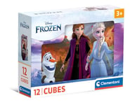 Clementoni Jigsaw Puzzle Disney Frozen 12 Pieces - Cube Supercolor Puzzle For Children 3-5 Years, Cartoon, Disney, Gift For Boy/Girls, Puzzle For Kids, Made In Italy, 41192