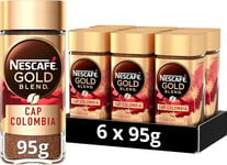 Nescafe Gold Blend Cap Colombia Instant Coffee Jars 95g - Pack of 6