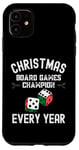 Coque pour iPhone 11 Champion des jeux de société de Noël chaque année