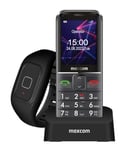 Maxcom - MM735BB SOS Téléphone Portable Senior avec Bracelet SOS étanche sans Fil