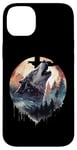 Coque pour iPhone 14 Plus Loup hurlant de minuit