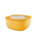 Guzzini - Kitchen Active Design, STORE&MORE BIO, Shallow Airtight Fridge/Freezer/Microwave Containers (L) - Mango Yellow, 19,5 x 19,5 x h9,3 cm | 1900 cc - 170721236