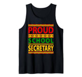 Proud School Secretary Job Costume Black History Month Afro Tank Top