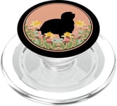 Coton De Tulear - Chien Maman Papa Floral Fleur Mignon Jolie PopSockets PopGrip pour MagSafe