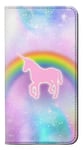 Rainbow Unicorn Pastel Sky PU Leather Flip Case Cover For iPhone 11 Pro Max