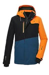 killtec Homme Veste de ski/veste fonctionnelle avec capuche amovible et jupe pare-neige KSW 77 MN SKI JCKT, orange, S, 39743-000