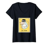 Womens Mexican Bingo Game El Cuhh Funny Opossum V-Neck T-Shirt