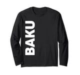 Baku Vertical Text Long Sleeve T-Shirt