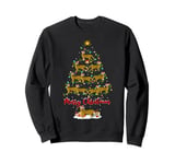 Bengal Cat Xmas Lighting Santa Bengal Cat Christmas Tree Sweatshirt