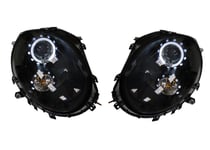 Set strålkastare lamplig for BMW New Mini R55R57 20062010 Svart inkl AngelEyes