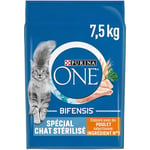 PURINA ONE Bifensis Chat Stérilisé Croquettes au Poulet pour Chats Adultes | Sac de 7,5kg