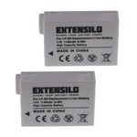 EXTENSILO 2x Batteries remplacement pour Canon LP-E8 pour appareil photo, reflex numérique (1140mAh, 7,4V, Li-ion)