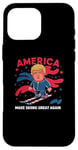 iPhone 16 Pro Max Donald Trump Skiing America - Make Skiing Great Again Case