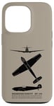 Coque pour iPhone 13 Pro Avion de chasse allemand Bf 109 WW2 avec faits