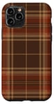 Coque pour iPhone 11 Pro Plaid esthétique marron beige