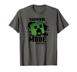 Minecraft Creeper Black Splat Survival Mode T-Shirt